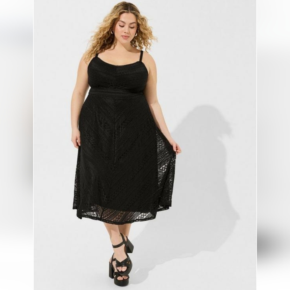 Midi Lace Skater Dress